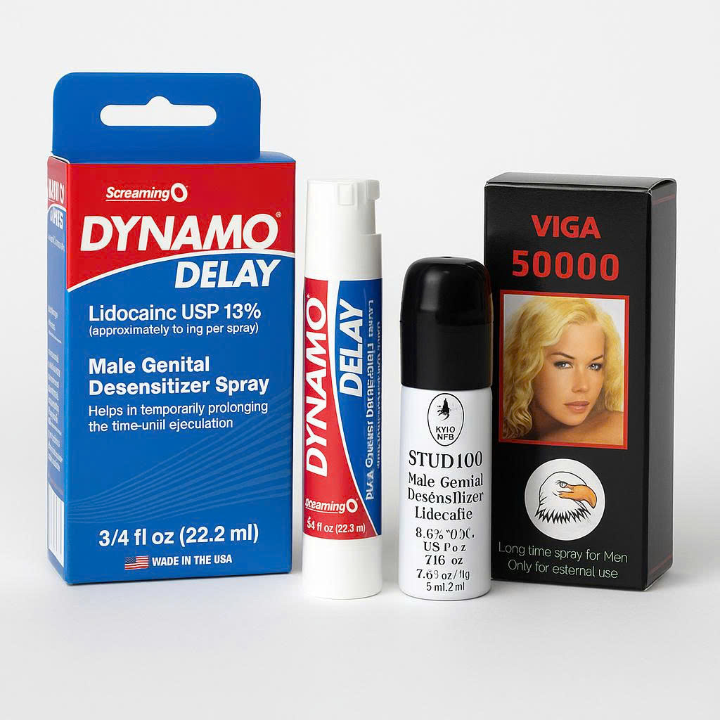 Các loại chai xịt chống xuất tinh sớm được đánh giá tốt nhất: Stud 100, Dynamo Delay và Viga Spray.